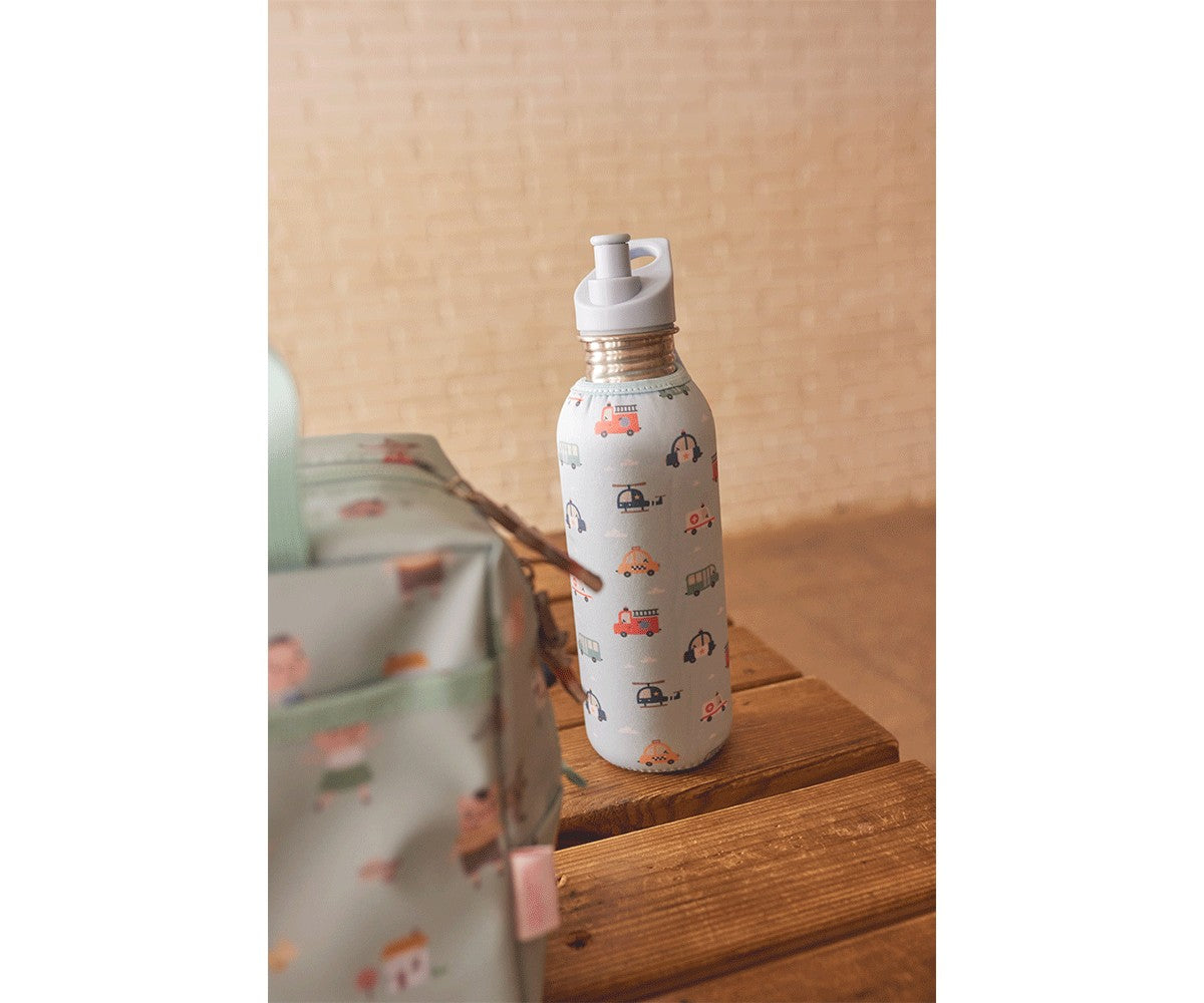 Garrafa de Aço Inoxidável City Cars 750 ml para Crianças