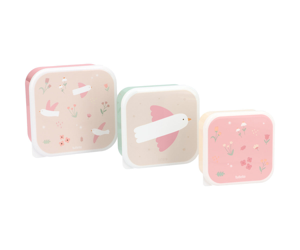 Conjunto de 3 Lancheiras Blossom Birds – Tutete