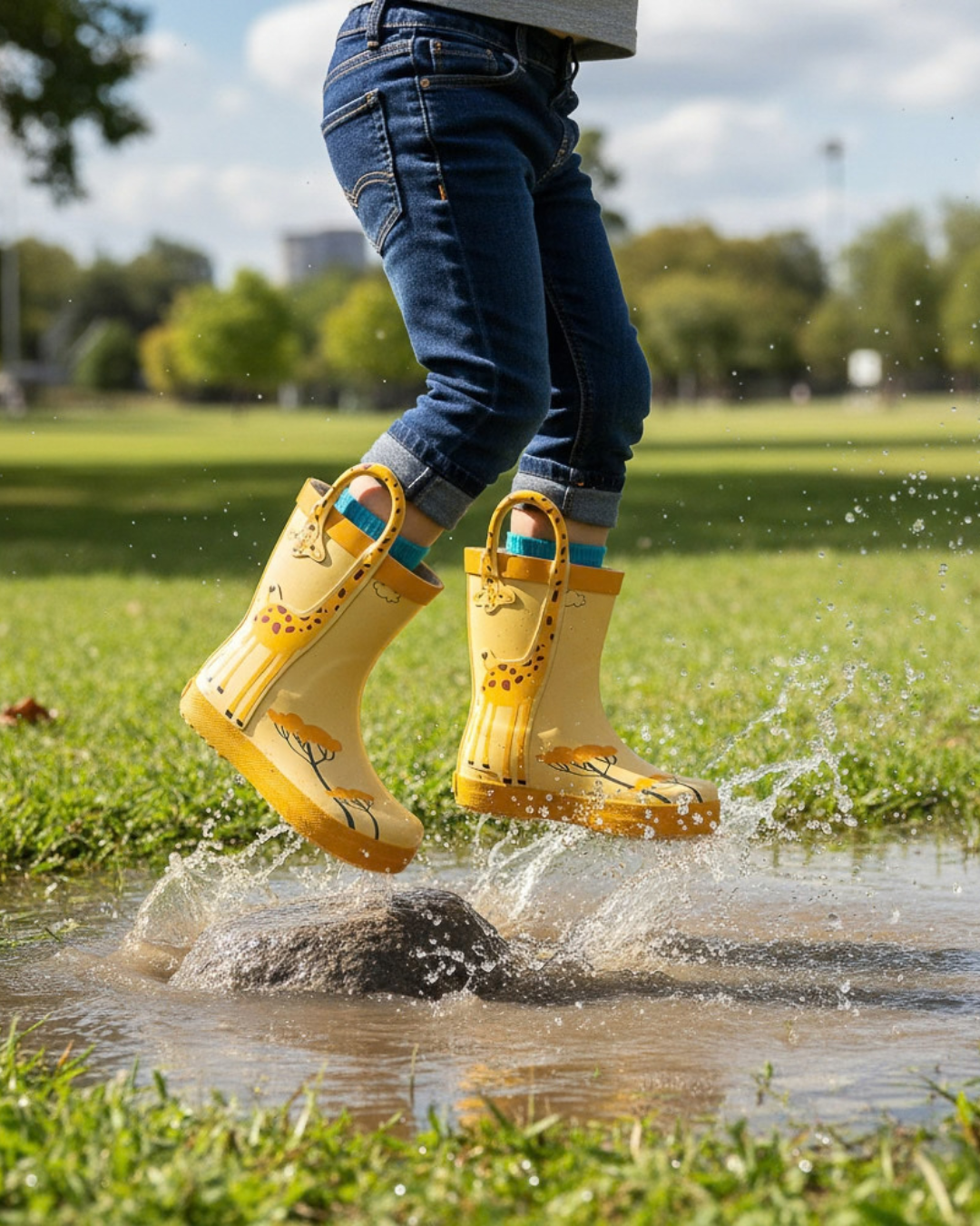 Galochas Barefoot da Chetto - Girafa Amarelo