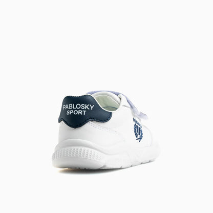 Sapatilhas Barefoot Pablosky Saturn – Branco/Azul