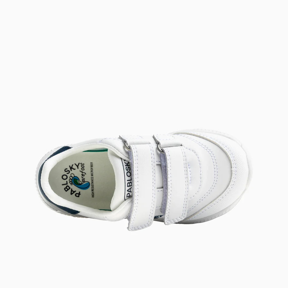 Sapatilhas Barefoot Pablosky Saturn – Branco/Azul