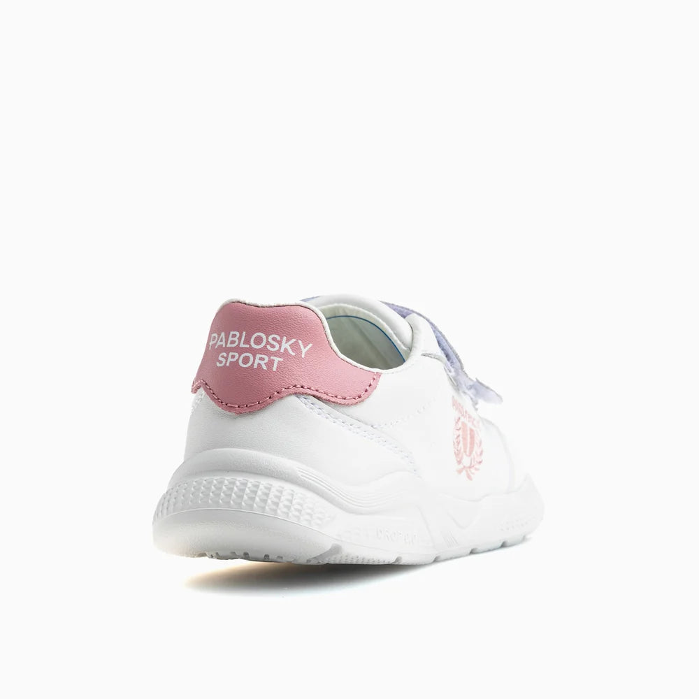 Sapatilhas Barefoot Pablosky Saturn – Branco/Rosa