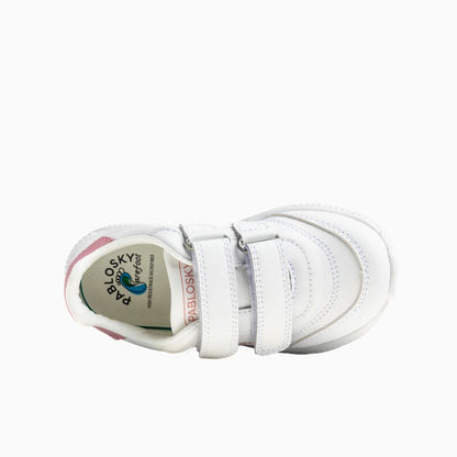 Sapatilhas Barefoot Pablosky Saturn – Branco/Rosa