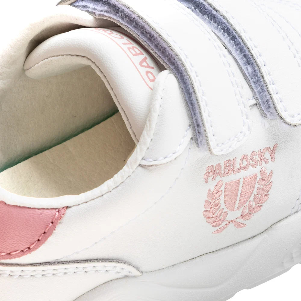 Sapatilhas Barefoot Pablosky Saturn – Branco/Rosa