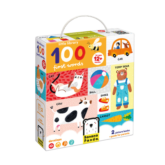 Little Library - 100 First Words + 12 meses (Banana Panda)