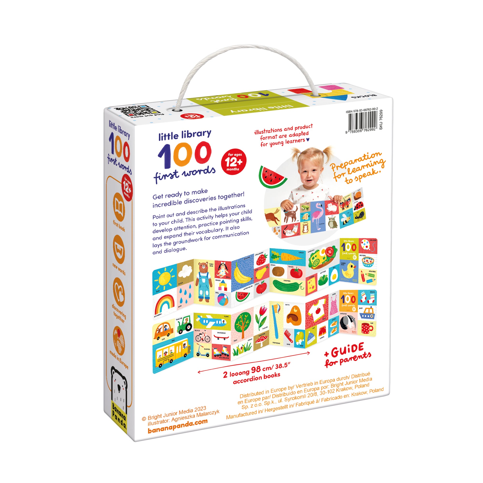 Little Library - 100 First Words + 12 meses (Banana Panda)