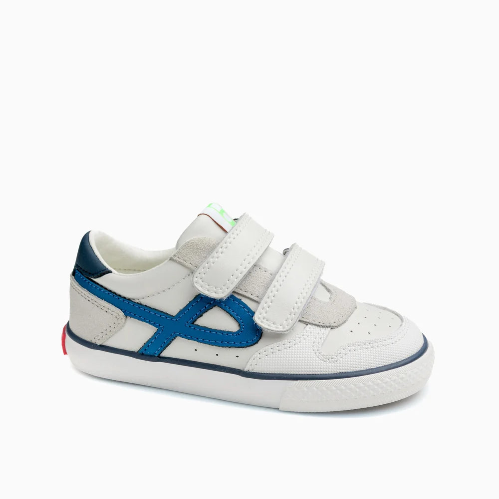 Sapatilhas Barefoot Pablosky City – Branco/Azul