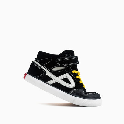Sapatilhas Barefoot Pablosky City - Preto/Amarelo