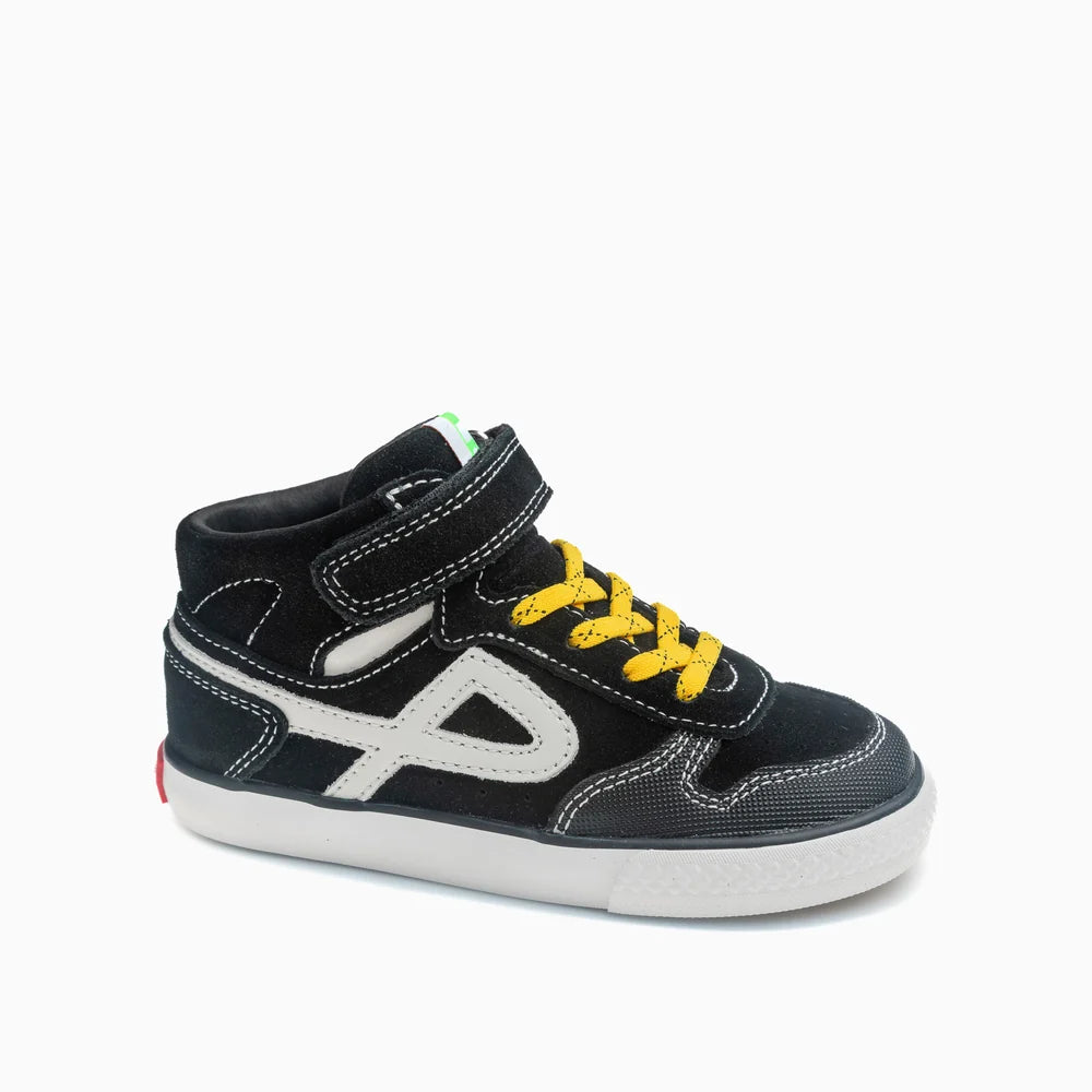 Sapatilhas Barefoot Pablosky City - Preto/Amarelo