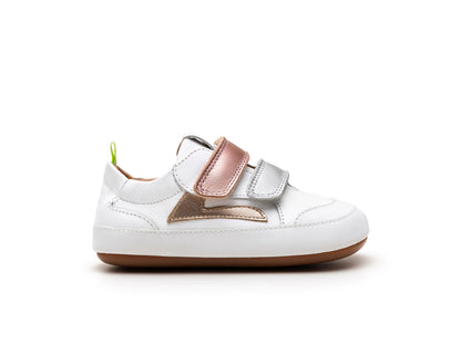 EM BREVE: Sapatilhas Barefoot Tip Toey Joey Landy - White/Rose Gold