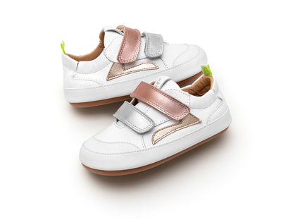 EM BREVE: Sapatilhas Barefoot Tip Toey Joey Landy - White/Rose Gold
