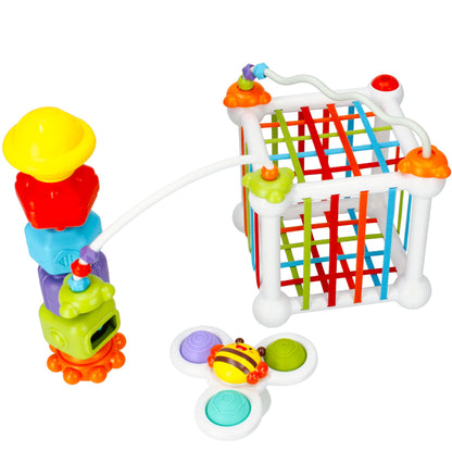 Cubo de Atividades Sensoriais com Blocos – Bam Bam +18M