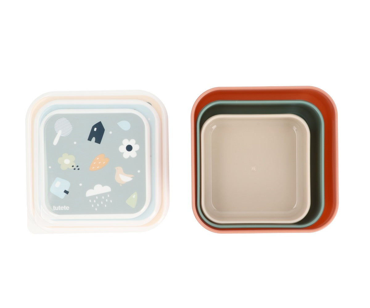 Set of 3 The Three Little Pigs Lunchboxes for Kids