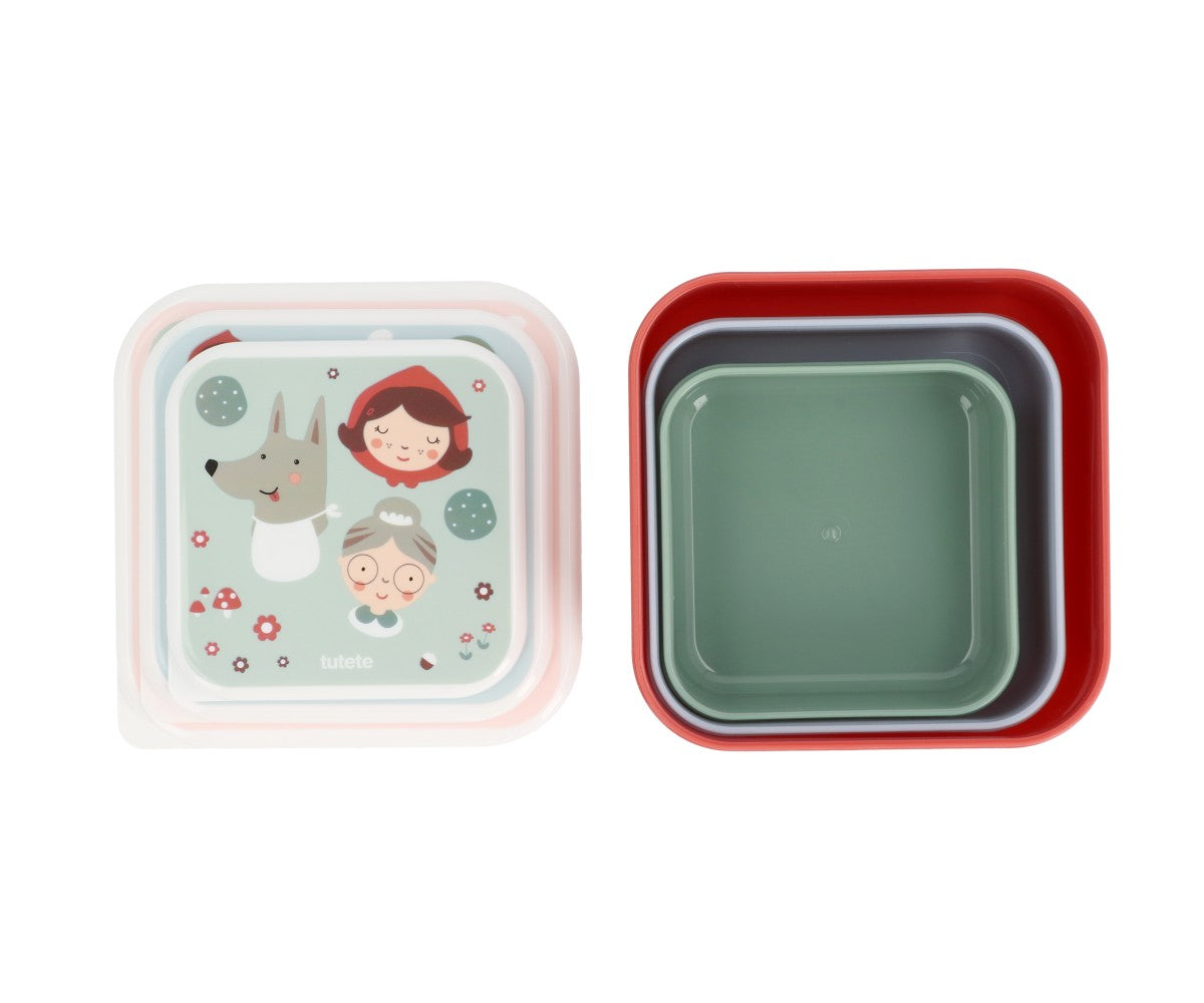 Set de 3 loncheras Los Tres Cerditos para niños
