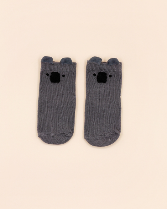 Meias Antiderrapantes Attipas Koala (Cinza) – 1 Par
