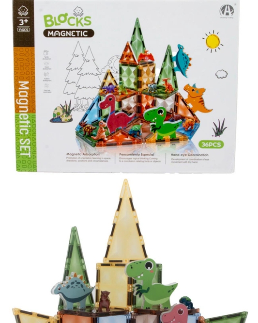Blocos de Construção Magnéticos Mega Blocks – 36 Peças