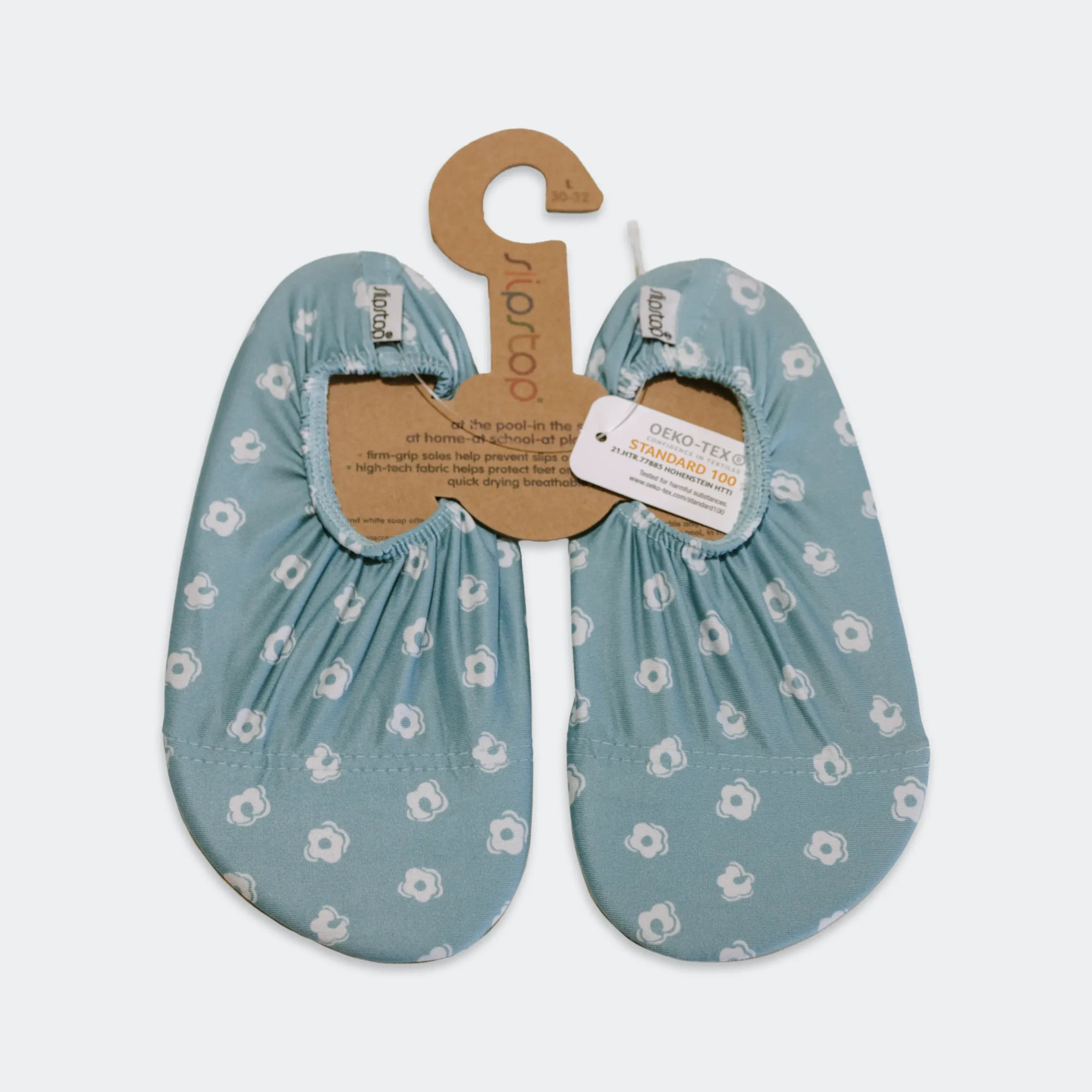 Meias de Piscina Slip Stop - Mint Flowers