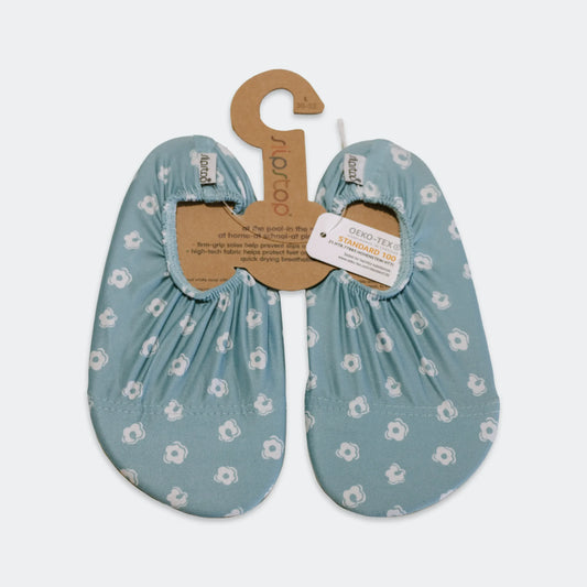 Meias Slip Stop (MINT FLOWERS)