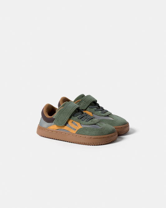 Sapatilhas Barefoot Criança Lejan One Nylon - Mineral Gray / Mustard