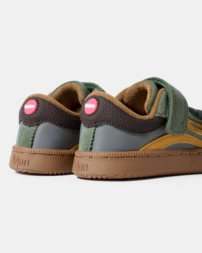 Sapatilhas Barefoot Criança Lejan One Nylon - Mineral Gray / Mustard