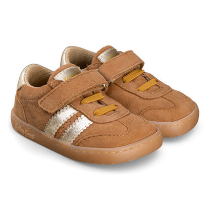 Sapatilhas Barefoot Chetto Baby Free em Pele - Camel