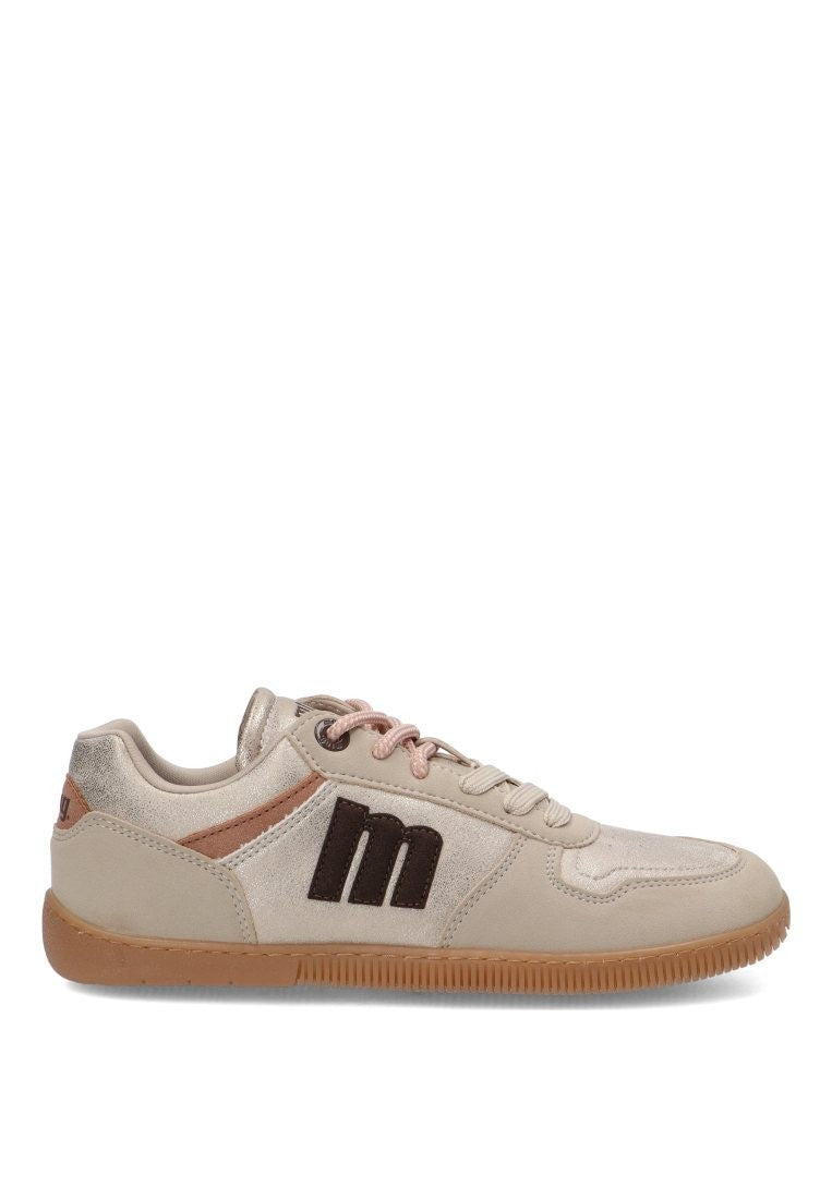 Sapatilhas Barefoot Mulher Mustang - Free Aria Bege e Dourado