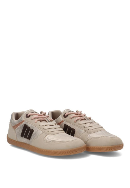 Sapatilhas Barefoot Mulher Mustang - Free Aria Bege e Dourado