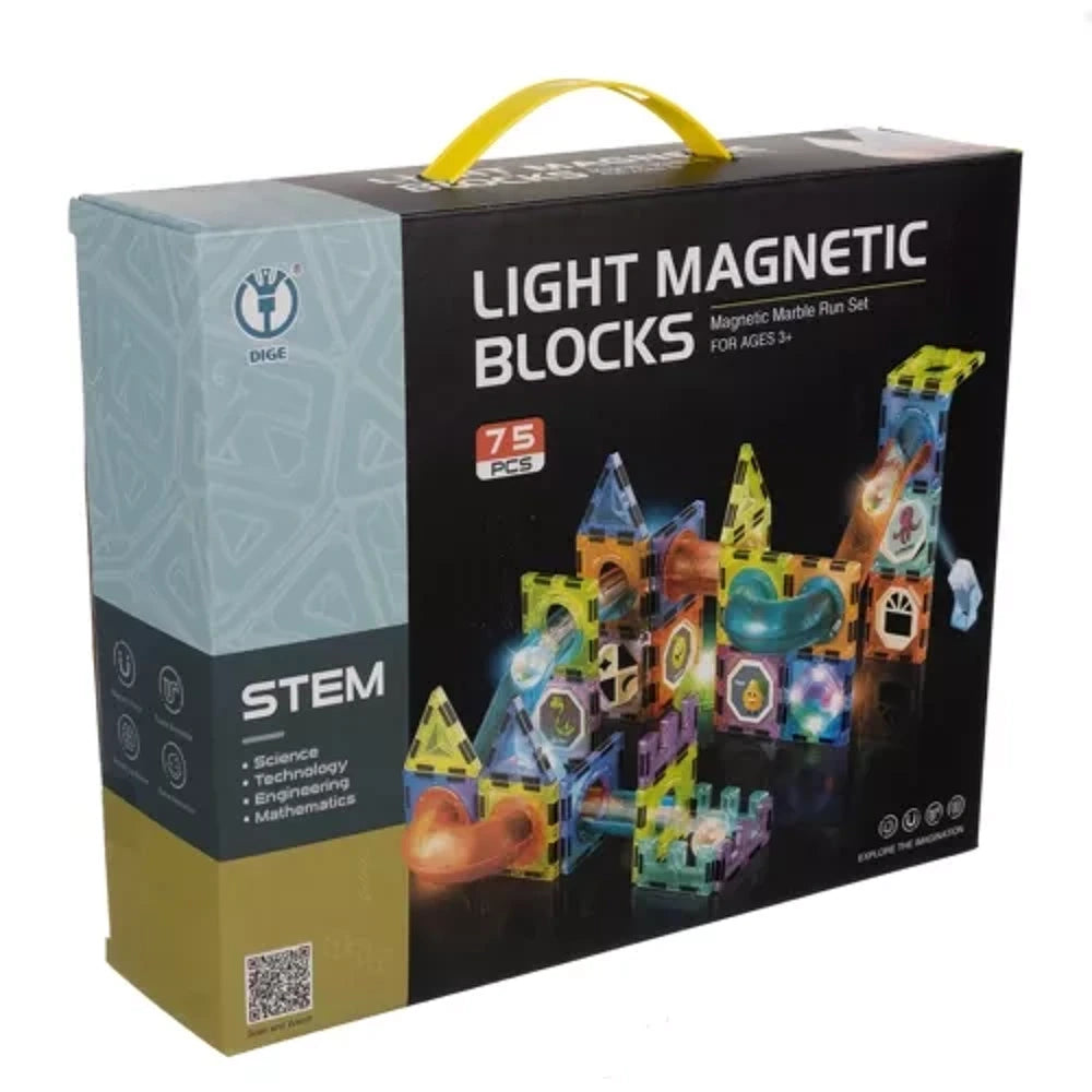 Jogo de Blocos Magnético – 77 Peças +3A
