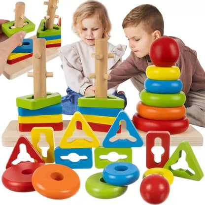 Puzzle de Encaixe em Madeira - Jogo Educativo Infantil
